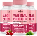 NEW AGE Vaginálne probiotiká pre ženy s prebiotikami, brusnicovým extraktom a Lactobacillus Probiotic Blend, podporuje zdravé pH bilancie, Odor Control, Vaginal Flora - 180 Kapsule