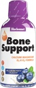 Bluebonnet Nutrition Liquid Bone Support Citrato de cálcio, Citrato de magnésio, Vitamina D3, K2, para a saúde óssea, Não OGM, Sem glúten, Sem soja, sem leite, kosher, 32 Servings, Blueberry Flavor, 16 Fl Oz (Pacote de 1)