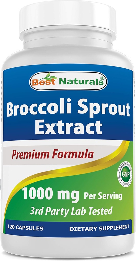 Mejores Naturales Broccoli Sprouts Extracto, 1000 mg, 120 Con