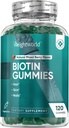 PainoWorld Biotin Gummies for Hair, Skin & Nails 5000 mcg - 120 Count (60 Servings) - Biotin lisäravinteet naisille ja miehille - Natural Mixed Berry Flavored Biotin Gummy - Kasvissyöjä & kolmannen osapuolen testattu