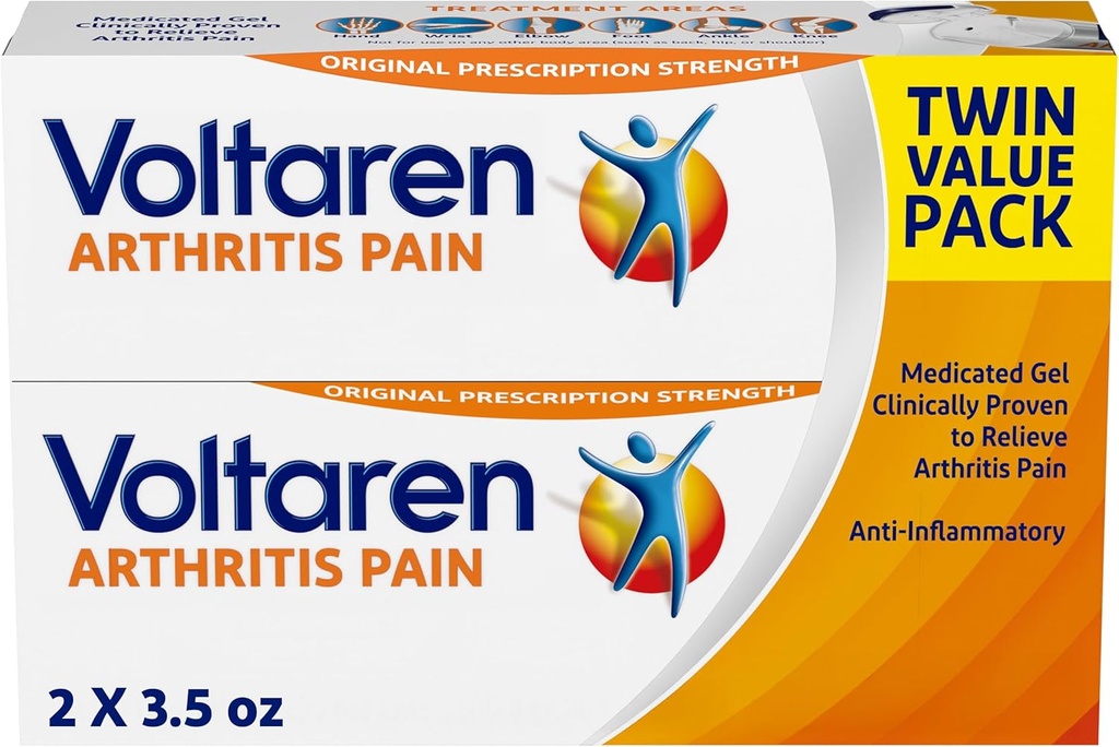 Voltaren Artritas Skausmas gelis už galingą teminį artritą Skausmo malšinimas su Diclofenac - NAUJAS Lengvas atviras dangtelis - 100 g x 2