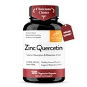 Sandhu's Zinc Quercetin 120 Vegetarian Capsules (Pack of 1) | High Absorption Zink Supplements for Immunity and Seasonal Allergy | Antioxidant Immune Support for Men and Women | Easy to Swallow