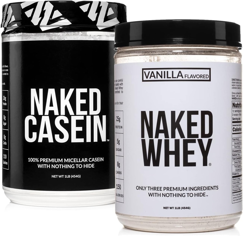 NAKED Grass Fed Protein Bundle: 1LB Casein és 1LB Vanilla Tejsavó