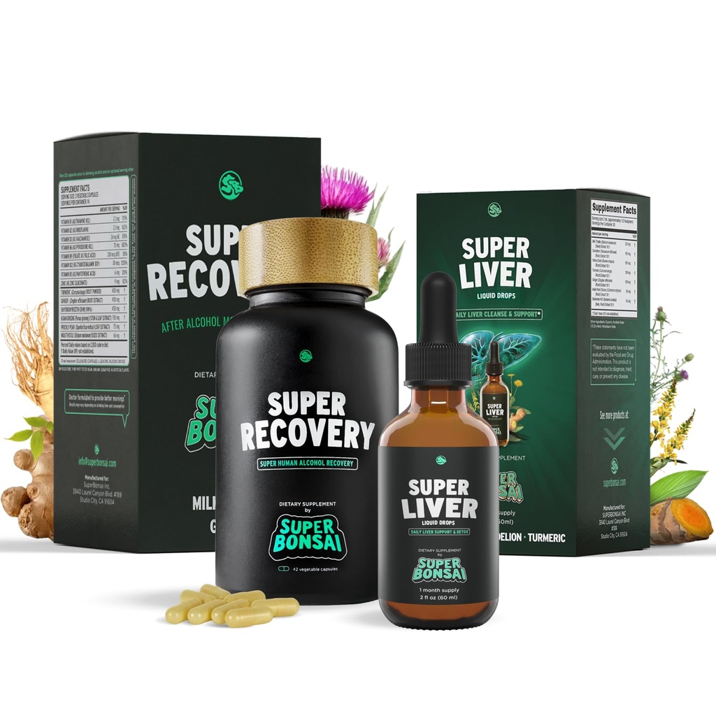 Super Recovery & Super Liver Bundle - All Natural Liver Cleanse Detox & Repair