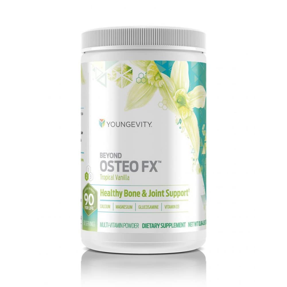 Youngevity Beyond Osteo-FX™ Powder – 1200 mg with Vitamin D3, Tri-Calcium Phosphate, Magnesium, and Zinc – Calcium Citrate Supplement for Women & Men – Non-GMO, Gluten-Free – Tropical Vanilla