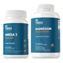 Dr. Tobias Omega 3 Fish Oil & Magnesium Bisglycinate Supplements, High Absorption, Supports Heart, Brain, Immune, Energy, Muscle, Bone & Joint Health, Non-GMO