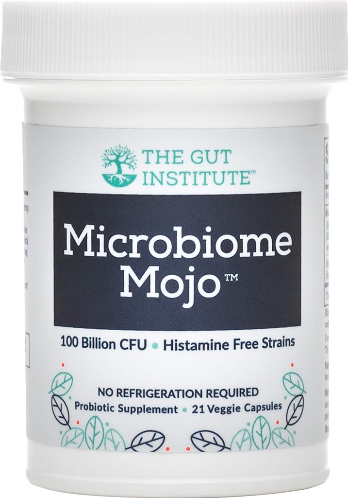 Microbiome Mojo 2-in-1 High Potency Probiotics - 100 Billion CFUs Plus 500 Million viable Soil-Based Probiotics per Capsule - 28 Count - No Refrigeration Needed - Made in The USA