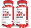 مختبرات مبررة (2 Pack Vital Grow XL Performance Gummies 1000MG Advanced Formula Formulated with ACV Pomegranate Beet Juice Powder B12 Vegan Non GMO 120 Gummys