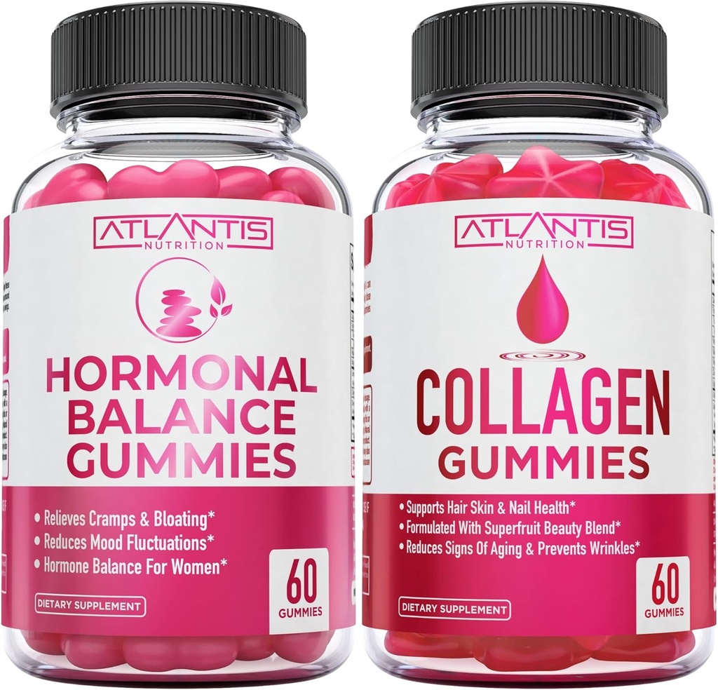 Atlantis Nutrition Hormonal Balance PMS Relief 60 chicletes + colagénio 60 chicletes