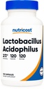 Nutricost Lactobacillus Acidophilus (2 Billion CFU) 120 Capsules | 120 Servings Per Bottle