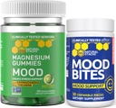 PRÍRODNÉ STACKY Mood Bites + Mood Magnézium Gumies Bundle - Pozitívne Mood & Stres Podpora* - 60 Chewables