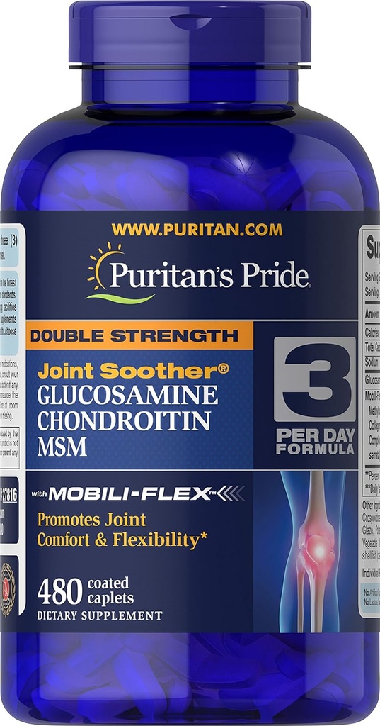 Puritan's Pride Glucosamine, Chondroitin " MSM Capsules, 3 per Day Formula