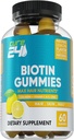 Gummies de biotina com vitamina C, E, Colágeno e Zinco, gomas de biotina para o crescimento do cabelo, unhas, pele, suporte, Made in USA 60 Gummies