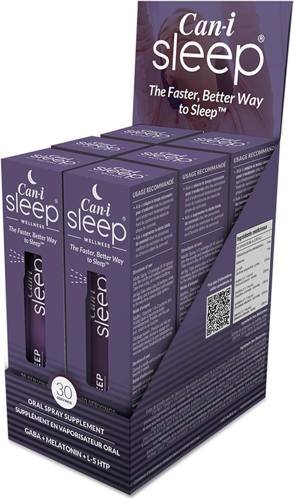 Nejrychlejší spánkový sprej Práce za 10 minut, Nejlepší spánková pomoc pro dospělé, Relaxium Through The Night with Can- i Sleep All Natural Sleep Vitamíny - 180 Sluhy
