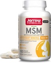 Jarrow Formulas MSM 1000 mg - 100 Veggie Capsules - Methylsulfonylmethane - Source of Sulfur - Dietary Supplement Supports & Strengthens Joints - Up to 100 Servings