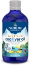 Nordic Naturals Arctic- D Cod Liver Oil, Lemon - 8 oz - 1060 mg Total Omega- 3 s + 1000 IE D3- vitamin - EPA & DHA - Heart, Brain, Bone, Immunum & Mood Support - Non-GMO - 48 Servering