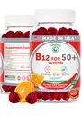 Lunakai USA Made Vitamin B12 Gummies for Adults 50+, Non-GMO B12 for Energy & Vitality Boost, Delicious Citrus Flavor, 60ct