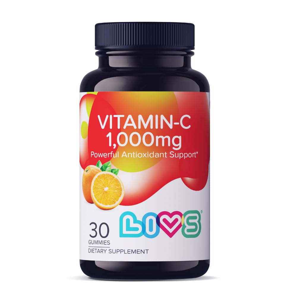Vitamin C 1000mg Gummies for Kids & Adults |Antioxidant & Immune Support Supplement | Vegan Multivitamin for Hair, Skin & Nails | Non-GMO, Gluten-Free, Gelatin-Free Chewable 1000mg Per Serving 30 Ct