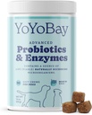Probiotik untuk Anjing, Probilisasi Anjing dan Enzymes Digetical, Pre & Probiotic Lebih dari 1 Miliar CFUs, untuk Kesehatan Gut dan Kesehatan Diet, Keseimbangan Yeast, Dukungan Imune, 90 Soft Chews