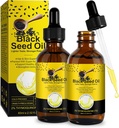 Black Seed Oil 2PACK, 100% Pure Black Seeds Oil Cold Pressed Unrefined, Rich in Vitamin D3, K2 & E, Black Seed Oil Supplement Drop for Immune Support, Non-GMO (2x60ml)