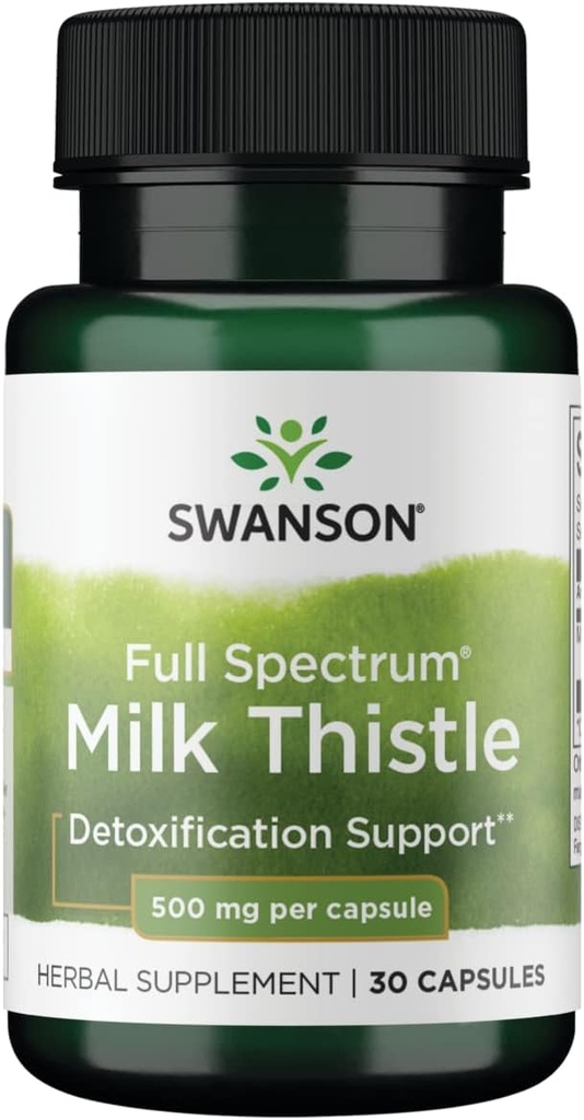 Swanson Full Spectrum Milk Thistle 500 Milligrame 30 Capsule