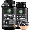 Coconut Activated Charcoal Capsules, 180 Charcoal Capsules, Teeth Whitening, Helps Constipation, Bloating, Stomach Gas, Heartburn, Pure Coconut Derived Supplement (2)