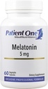 Patient One Melatonin 5mg | Supplement to Support Healthy Sleep/Wake Cycle* | Natural Sleep Aid | 60 Capsules