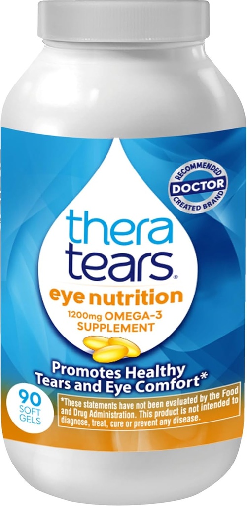 Suplemento de TeraTears Omega 3, 1200mg, 90 ct (Pack of 1)