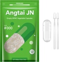 Capules Mida 000 Vegan Buida Plantada Based Clear (500 Compte) Guten Free, No-GMO, Halal Certified Piall Caps que omplin Kit amb 2 Spoon per a Vegeta DIY, els teus propis suplementaris