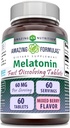 (原始内容存档于2018-09-21). Exceptive Formulaments Melatonin Fast District Supplements – 6 mg – servicting – 混合莓 Flavor – 60 plats – Non-GMO – Gluten-free – 制造于美国
