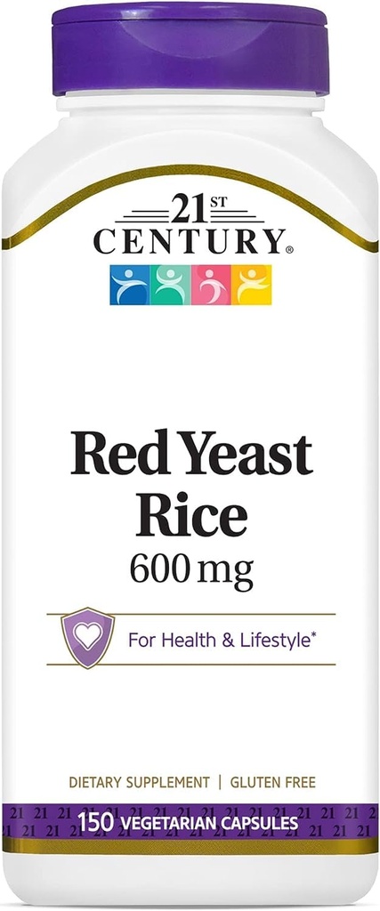 21st Century Red Yeast Rice Vegetarian Capsules 150 ea (Pack of 2)