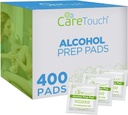 Cura Touch Alcohol Wipes individualmente avvolto - Prep Pad con 70% Isopropyl Alcohol, Grande per la casa, Medical & First Aid Kit Sterilized, Antisettico 2-Ply Swabs 400 Conte