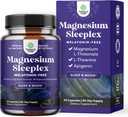 High Absorció Magnesium Dorm suplementari - Suport per la resta de Magtein Magnesi L-Thenonte i Apin Thea9 per a dormir i descansar per a dones i homes - Mg L-Thonte Meontonin Free Aid - 90 Ct