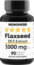 MONOHERB Flaxseed extract 1000 mg - 90 Vegetarian kapsulak