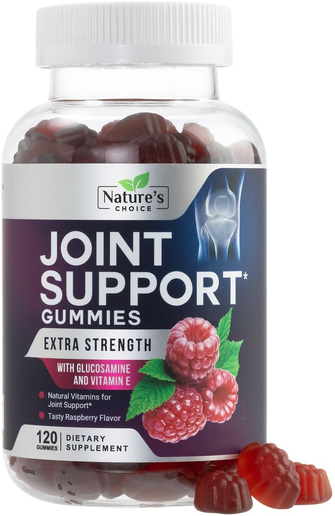 Joint Support Gummies - Extra Strength Glucosamine Gummy Supplement with Vitamin E - Natural Cartilage Joint Health & Flexibility Support, Best Support Glucosamine Chew for Men & Women - 120 Gummies