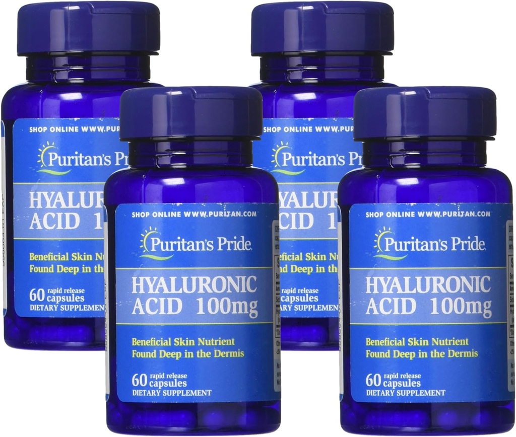 Puritán 's Pride Hyaluronic Acid 100 mg kapszula, 60 gróf (4-es csomag)