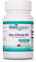 Nutricology Zinc Citrate Supplement - Zink för män och kvinnor, Immune Support, Pure, Well-Absorbed, Well-Tolerated, Trace Mineral, 50mg Vegetarian Capsules - 60 Count