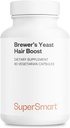 SuperSmart - Brewer's Yeast Hair Boost (Advanced Formula) - with Saccharomyces Cerevisiae, Zinc, Biotin - Hair Supplement | Non-GMO - 60 Vegetarian Capsules