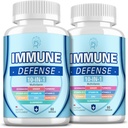 Immun Support Supplement, 10-i-1 Immunförsvar med vitamin C, B6, B12, VIT D, Zink, Echinacea Turmeric Elderberry Immune Boosters for Adult - 120 kapslar (2 Pack)