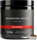 Toniiq Café de baño bajo cafeína - Extracto Concentrado Ultra High Potency 10:1 - frijoles de origen colombiano con 10 vasos de seno, Mane & Cordyceps de León - Funal Coffee Alternative