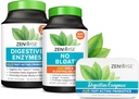 Zenwise Health Digestive Enzymes, No Bloat, and Free Travel Tin with Probiotics for Digestive and Gut Health | Bloating Relief for Women and Men