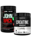 المفاعل X John Wick - Wick Mode Pre Workout Powder (Osaka Cherry Blossom, 40 Servings) " Creatine Monohydrate Powder (Unflavored, 30 Servings)