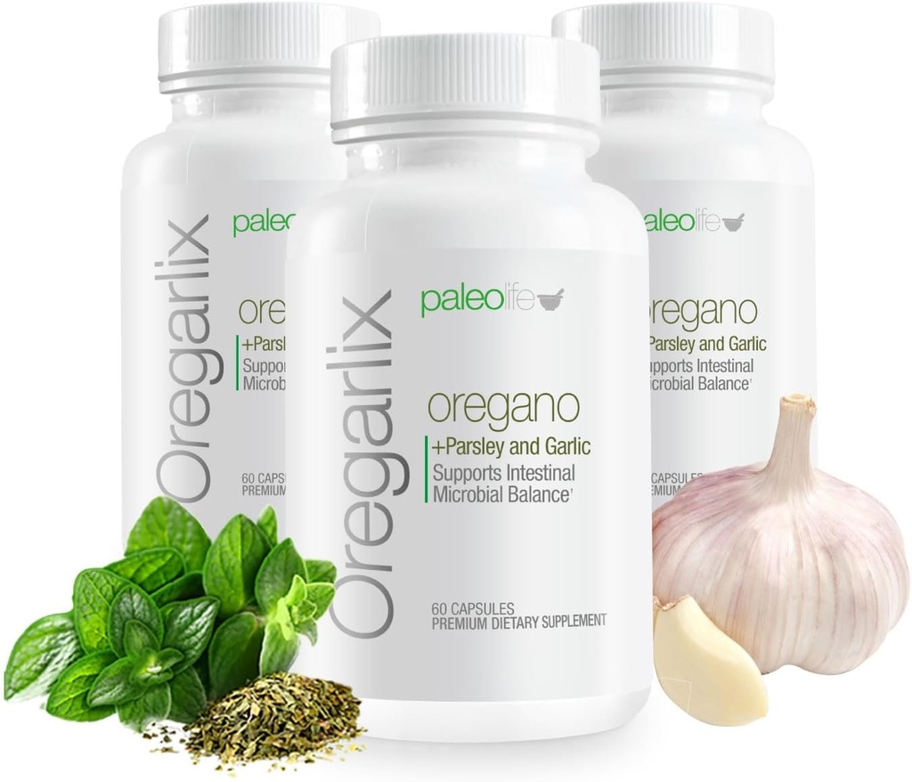 Premium Oregarlix. Gut Health Supplement. Microbial Balance with Premium Prebiotics - Help Keep Good Bacteria Healthy & Growing - 100% Natural (3-Pack)