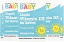 แคลิฟอร์เนีย โกลด์เบบี้ เบบี้ วิตามิน D3 โดย - ของเหลว D3 Supplement for baby, Groomian Friendly - Gload & Gluten Free, Not-GMO - 10 McG (00 IU), 0.34 flooz (10 ml)