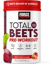FORCE FACTOR Total Beets Pre-Workout Toz to Boost Energy & Endurance, Strength, and improve Blood Flow and Pumps, Nitrik Oksit Supplement with Beet Root Toz, Fruit Punch, 30 Servisler