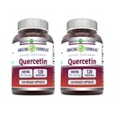 Amazing Formulas Quercetin 500mg Veggie Capsules Supplement | Non-GMO | Gluten Free | Supports Overall Health & Well Being (120 Count | 2 Pack)