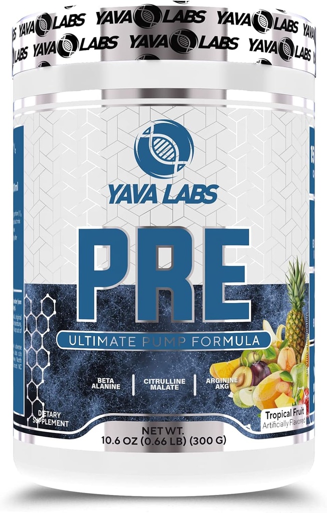 Yava Labs PRE treniruotės Galutinis siurblys formulė (Tropical vaisių)