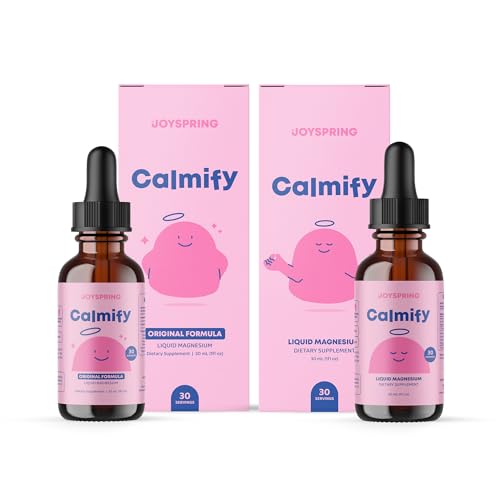 JoySpring Kids Daily Magnesium Routine – Glycinate & Citrate Liquid Drops with L-Theanine, Chamomile & Passion Flower – Kid-Friendly Mineral Supplement for Children