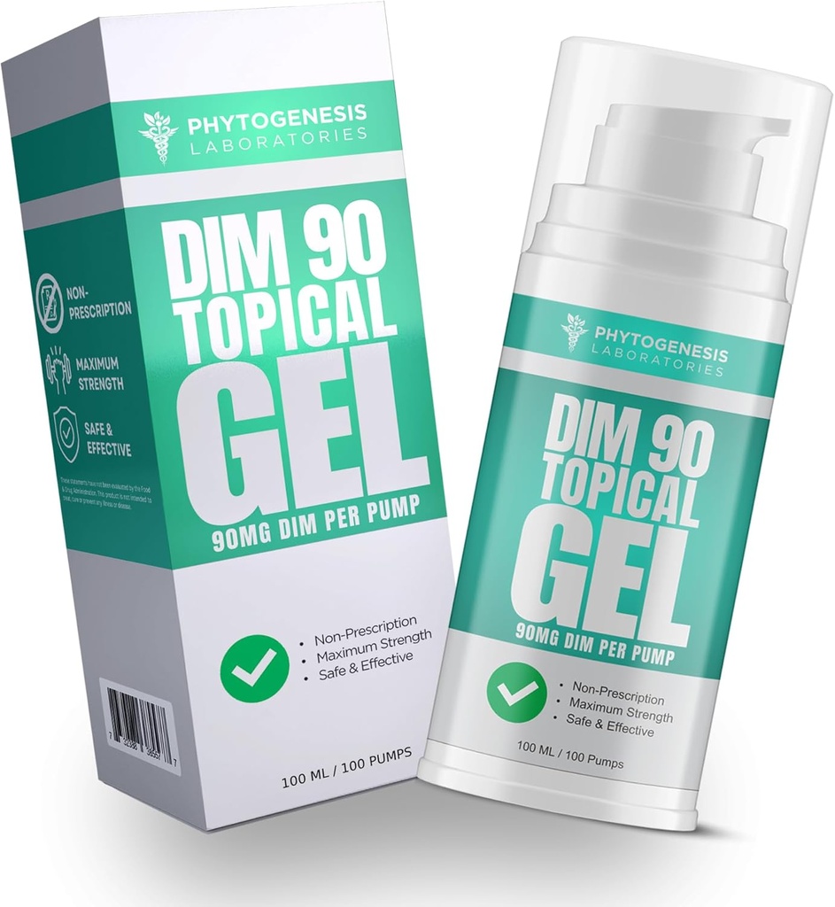 DIM 90 - Максимальна міцність Dim Supplement Themeal Gel - 90mg Всі Natural Diindolylmethane (DIM) На сервірування - Гормональний, когнітивний, настрій, пам'ять та імунітет Підтримка