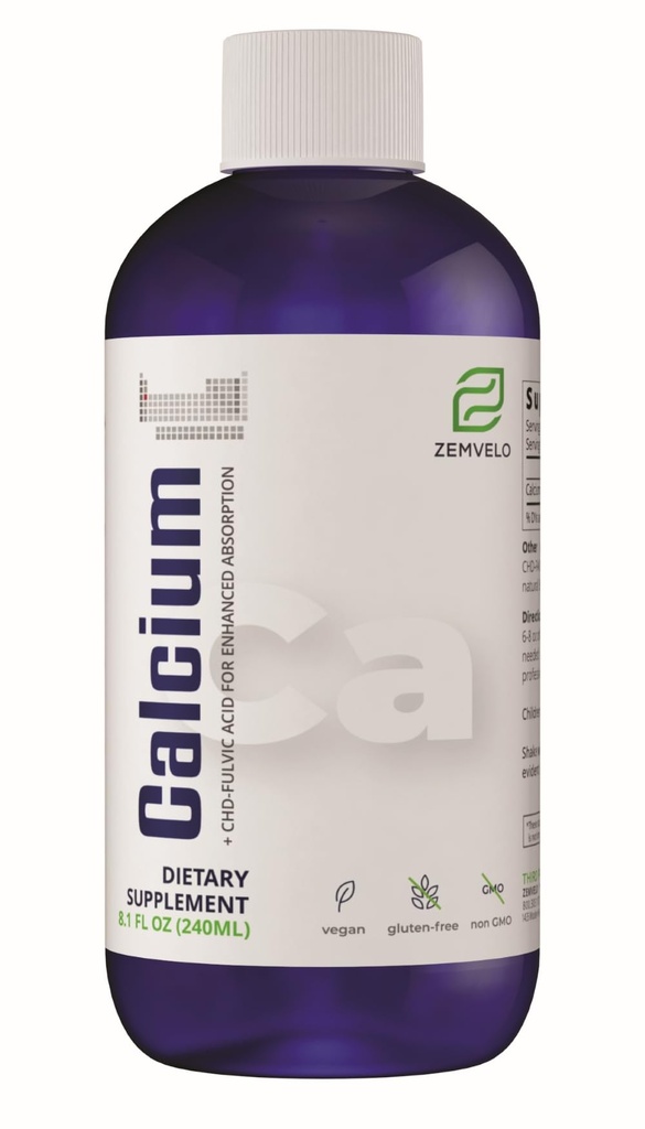 Liquid Ionic Calcium Supplement for Women's Bone & Teeth Support | Fast Absorption, Easy to Digest